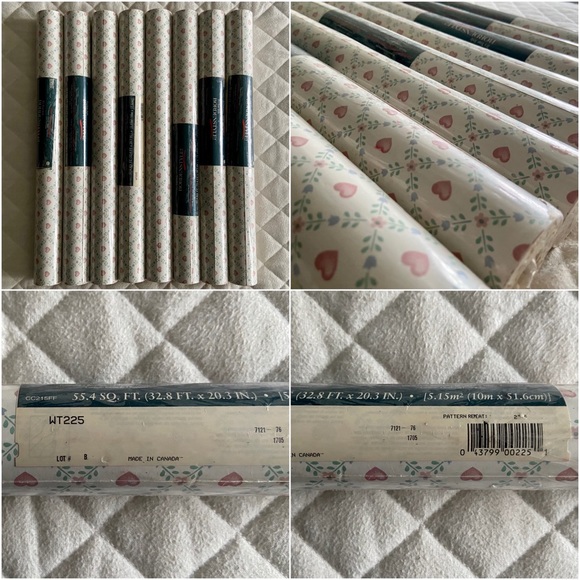 Vintage Floral Double Roll Wallpaper Wallcoverings - Picture 6 of 16